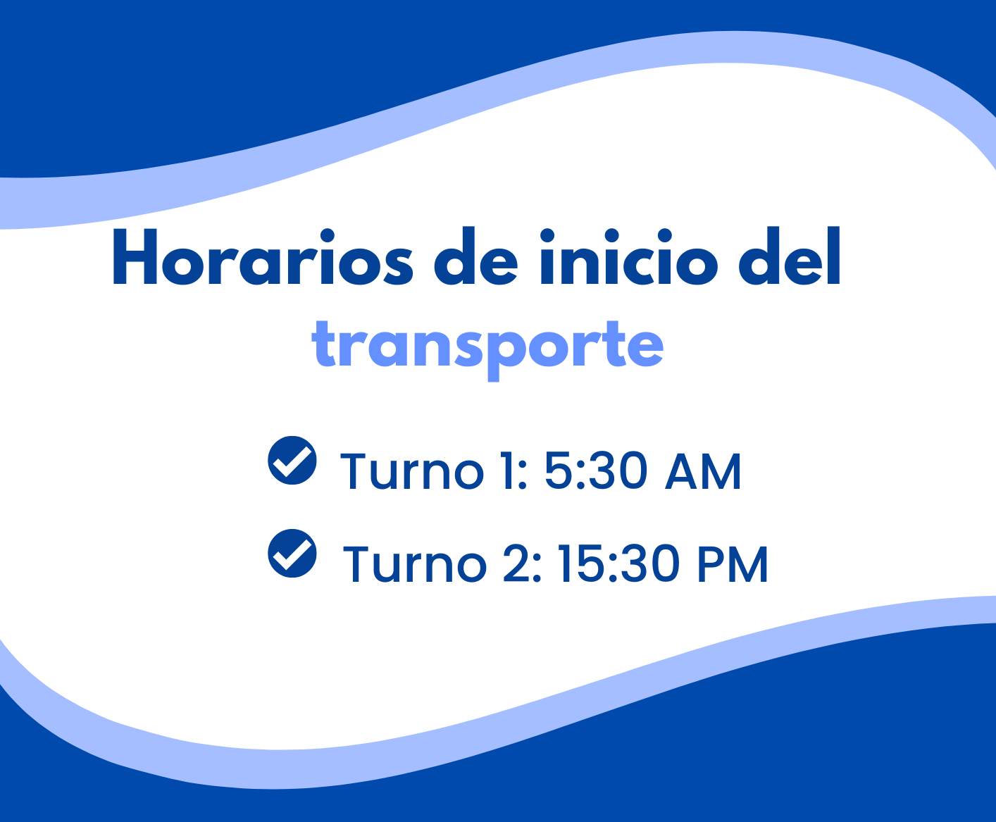 Imagen relacionada con los horarios de transporte